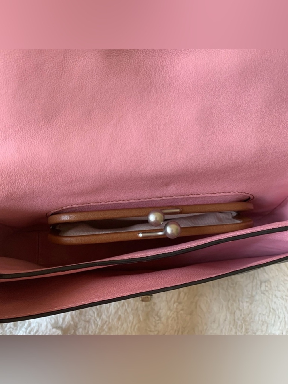 Coach 1941 Black Pink Tea Rose Appliqué Double Dinky Bag - Picture 9 of 16